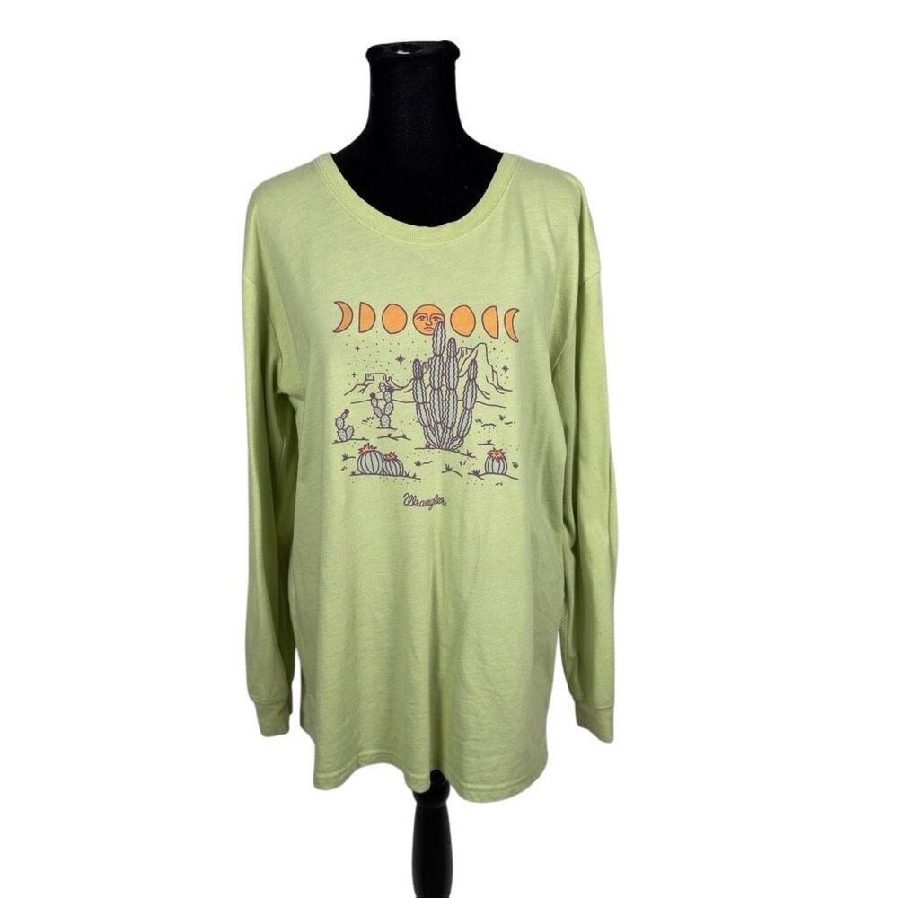 Wrangler Sage Green Cactus Cotton Long Sleeve Shirt - Women’s M